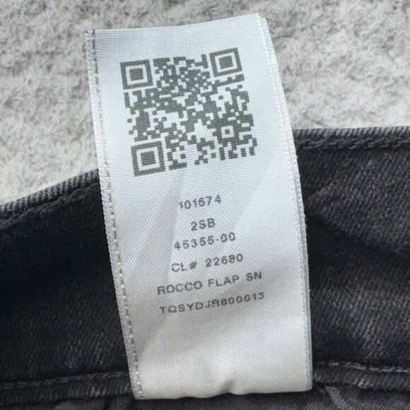 True Religion Jeans Men 36x33 Black Rocco Relaxed Skinny Stretch Faded Flap - Picture 10 of 16